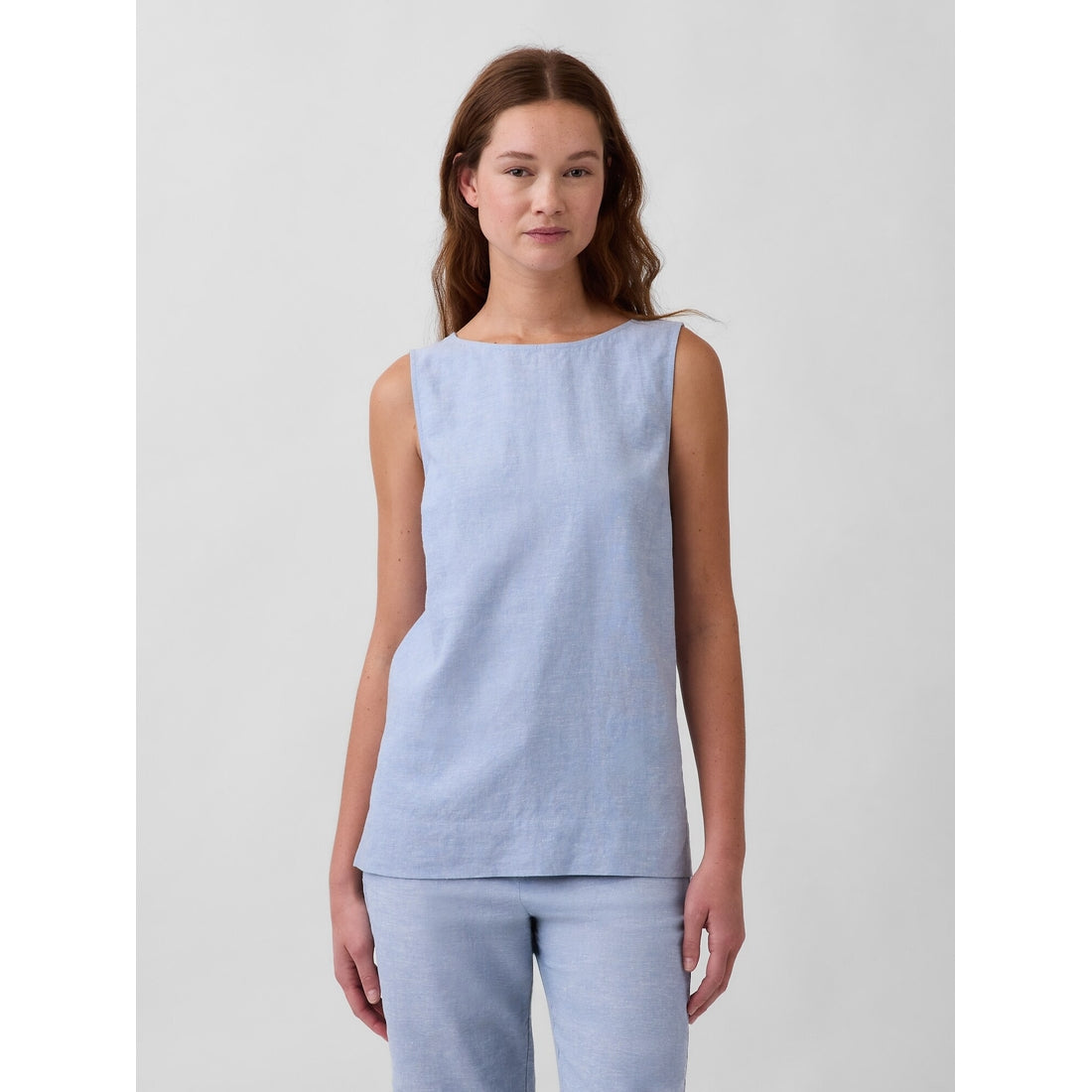 Women's Linen-Blend Shell Tank Top
