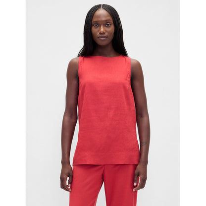 Women's Linen-Blend Shell Tank Top