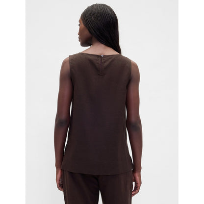 Women's Linen-Blend Shell Tank Top