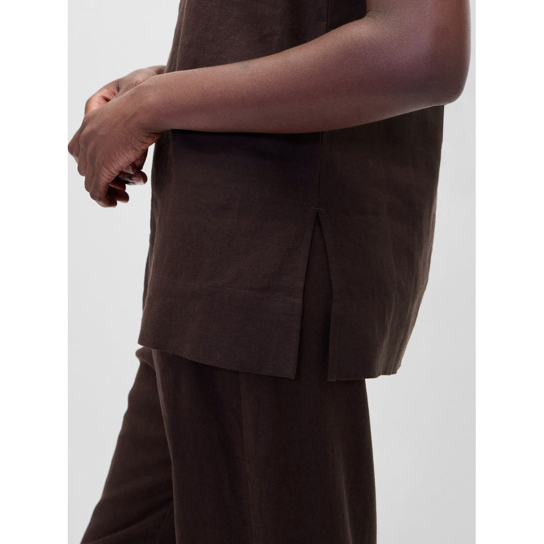 Women's Linen-Blend Shell Tank Top