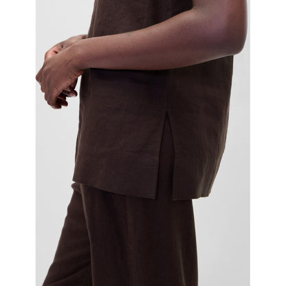 Women's Linen-Blend Shell Tank Top