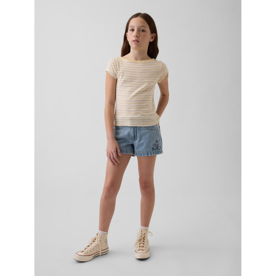 Girls' Low Rise Stride Denim Shorts