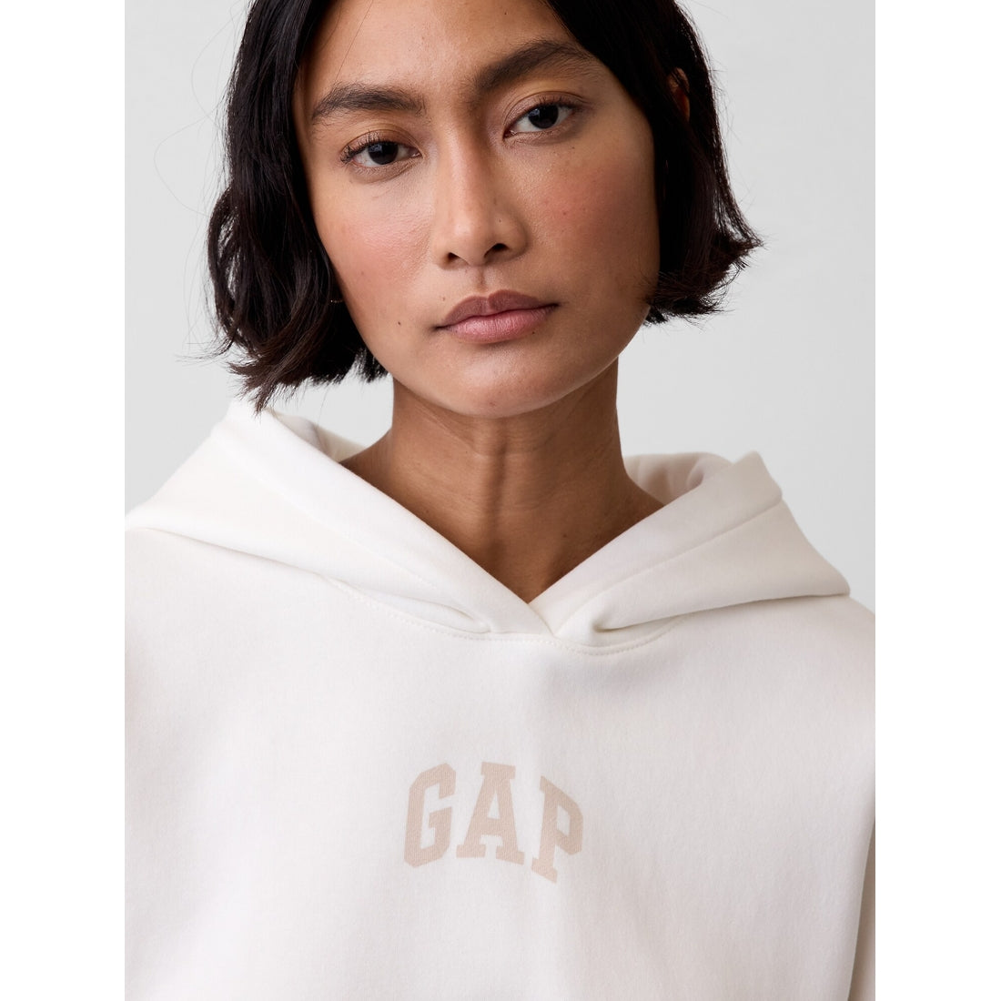 Women's Vintagesoft Oversized Crop Logo Hoodie