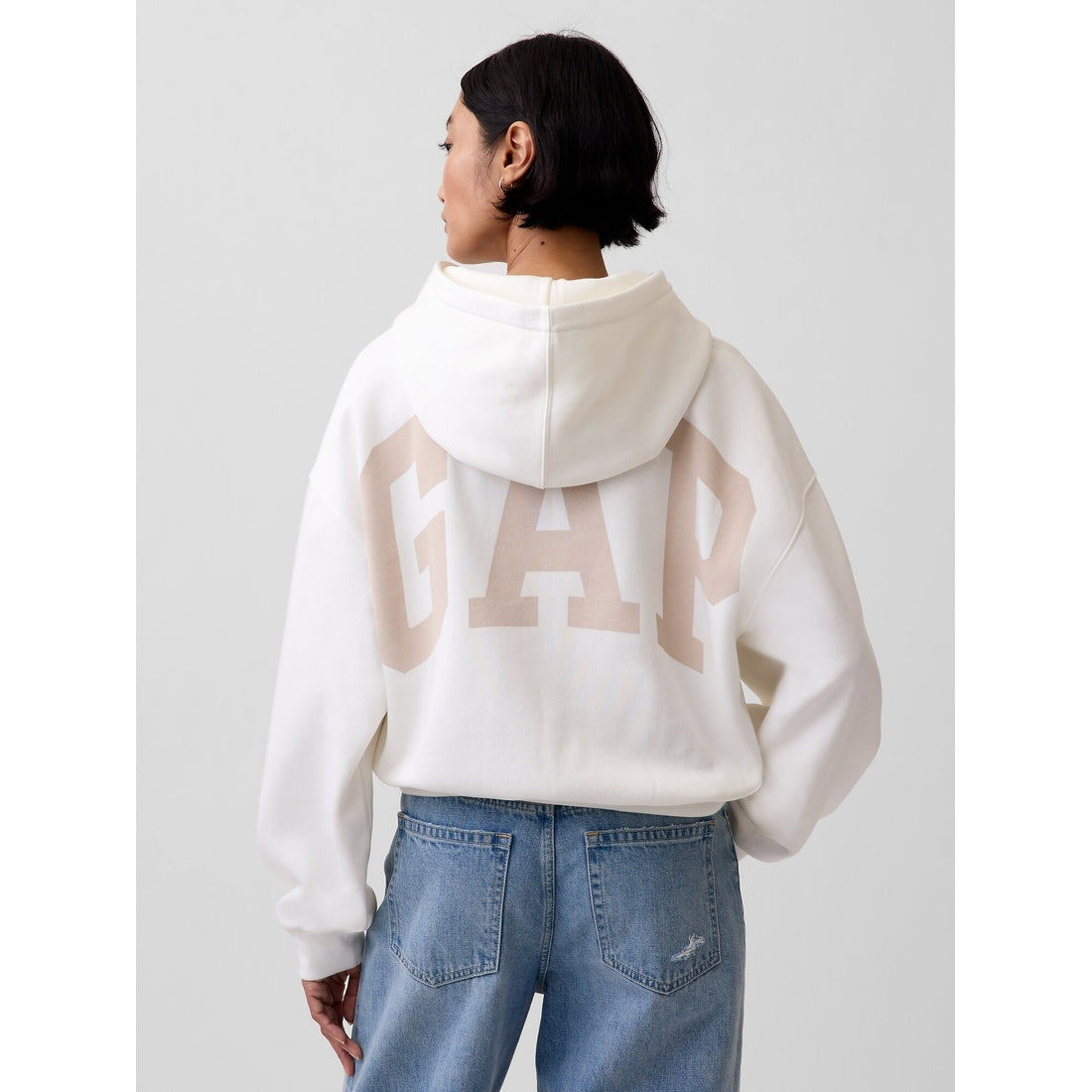 Women's Vintagesoft Oversized Crop Logo Hoodie