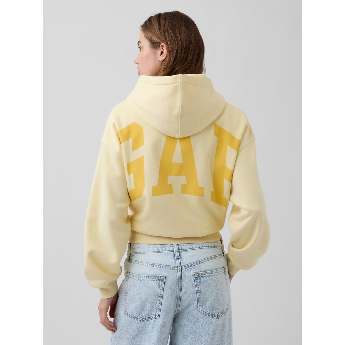 Women's Vintagesoft Oversized Crop Logo Hoodie