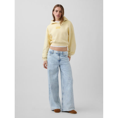 Women's Vintagesoft Oversized Crop Logo Hoodie