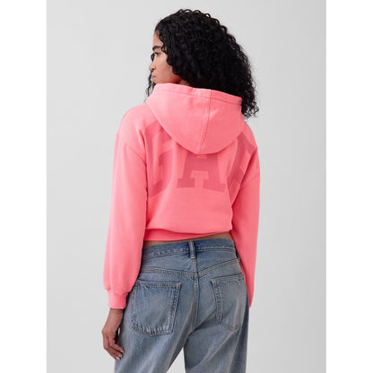 Women's Vintagesoft Oversized Crop Logo Hoodie