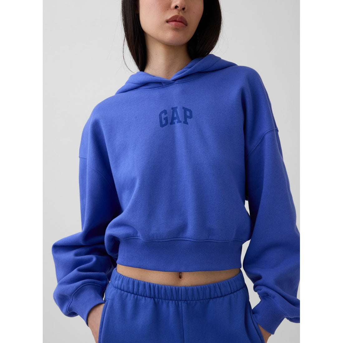 Women's Vintagesoft Oversized Crop Logo Hoodie