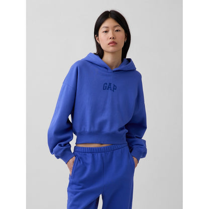 Women's Vintagesoft Oversized Crop Logo Hoodie