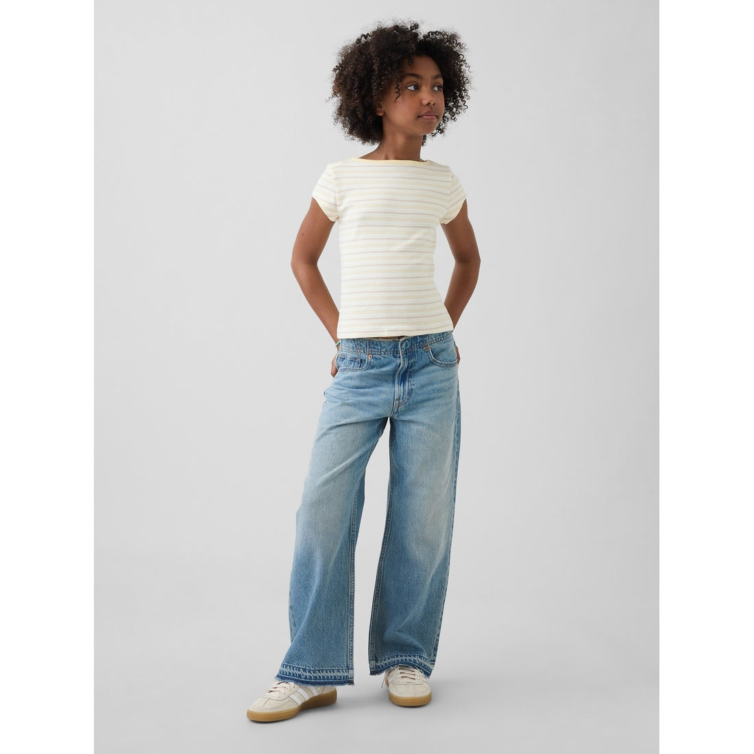 Girls' Low Rise Stride Wide-Leg Jeans