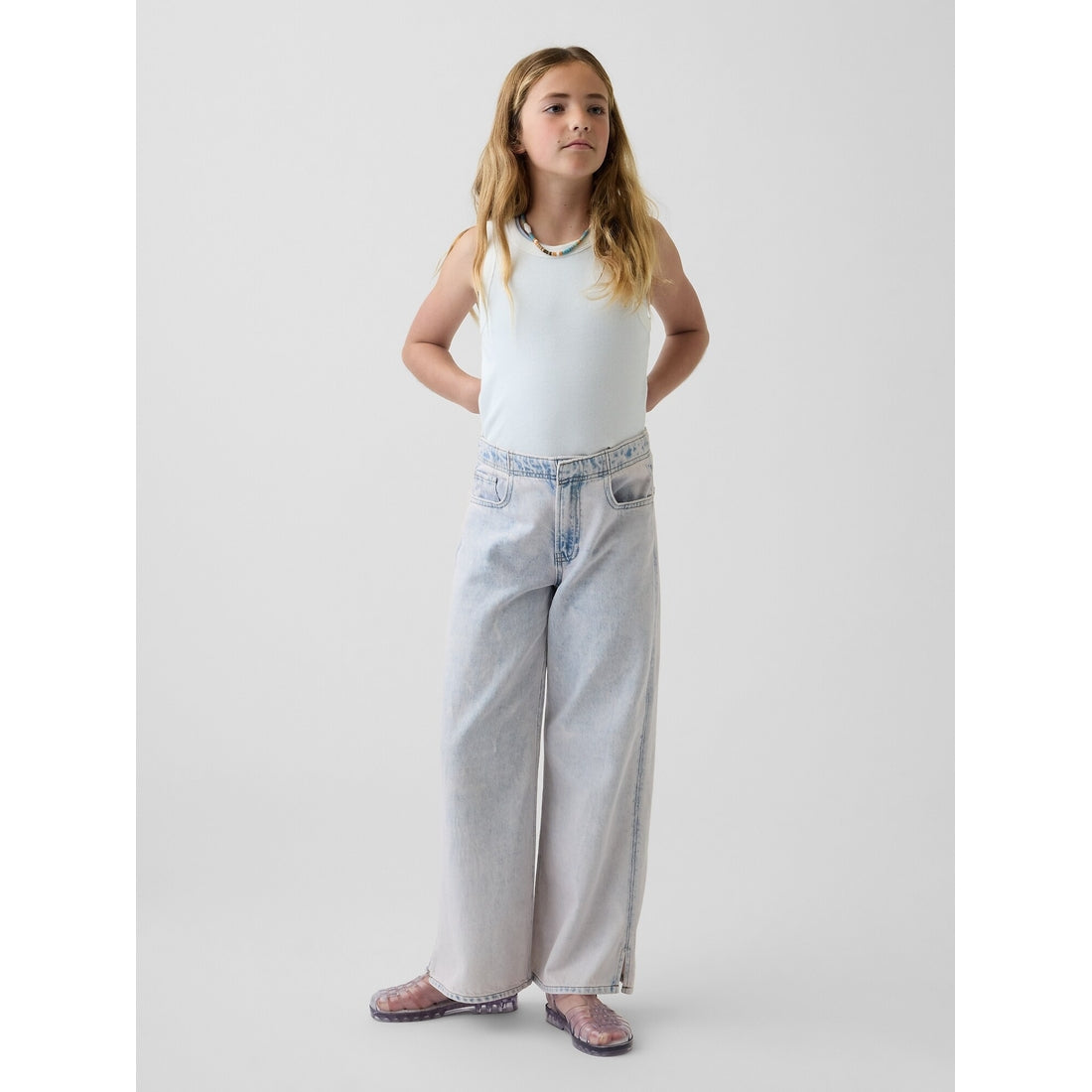 Girls' Low Rise Stride Wide-Leg Jeans