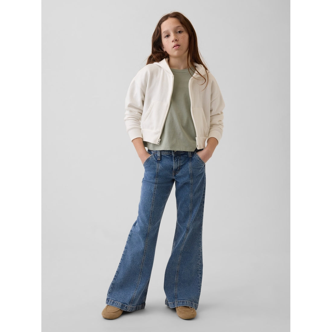 Girls' Low Rise Relaxed Flare Jeans