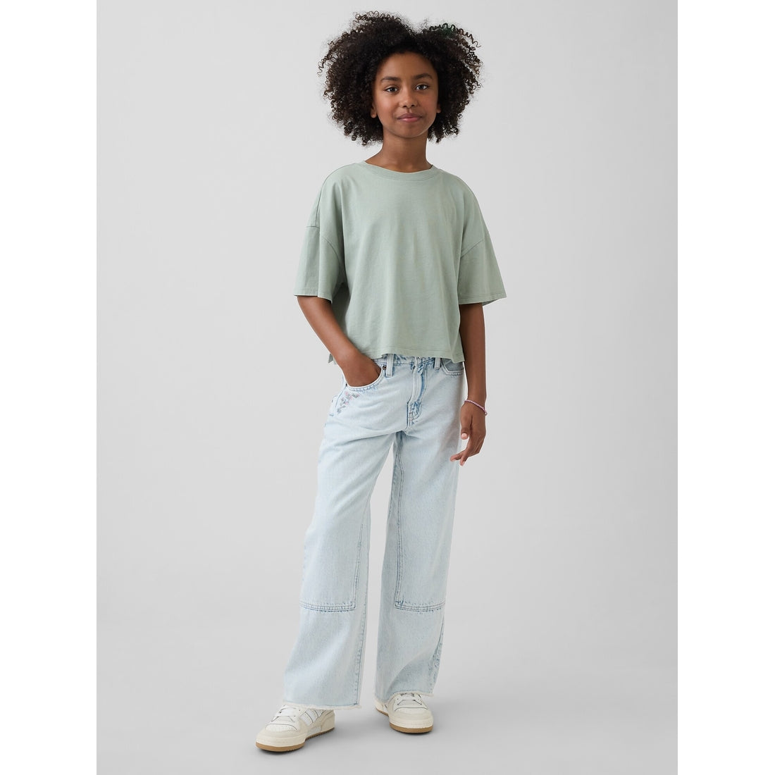Girls' Low Rise Stride Wide-Leg Jeans