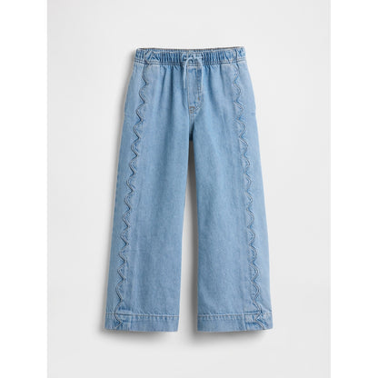 Girls' High Rise Stride Easy Wide-Leg Ankle Jeans
