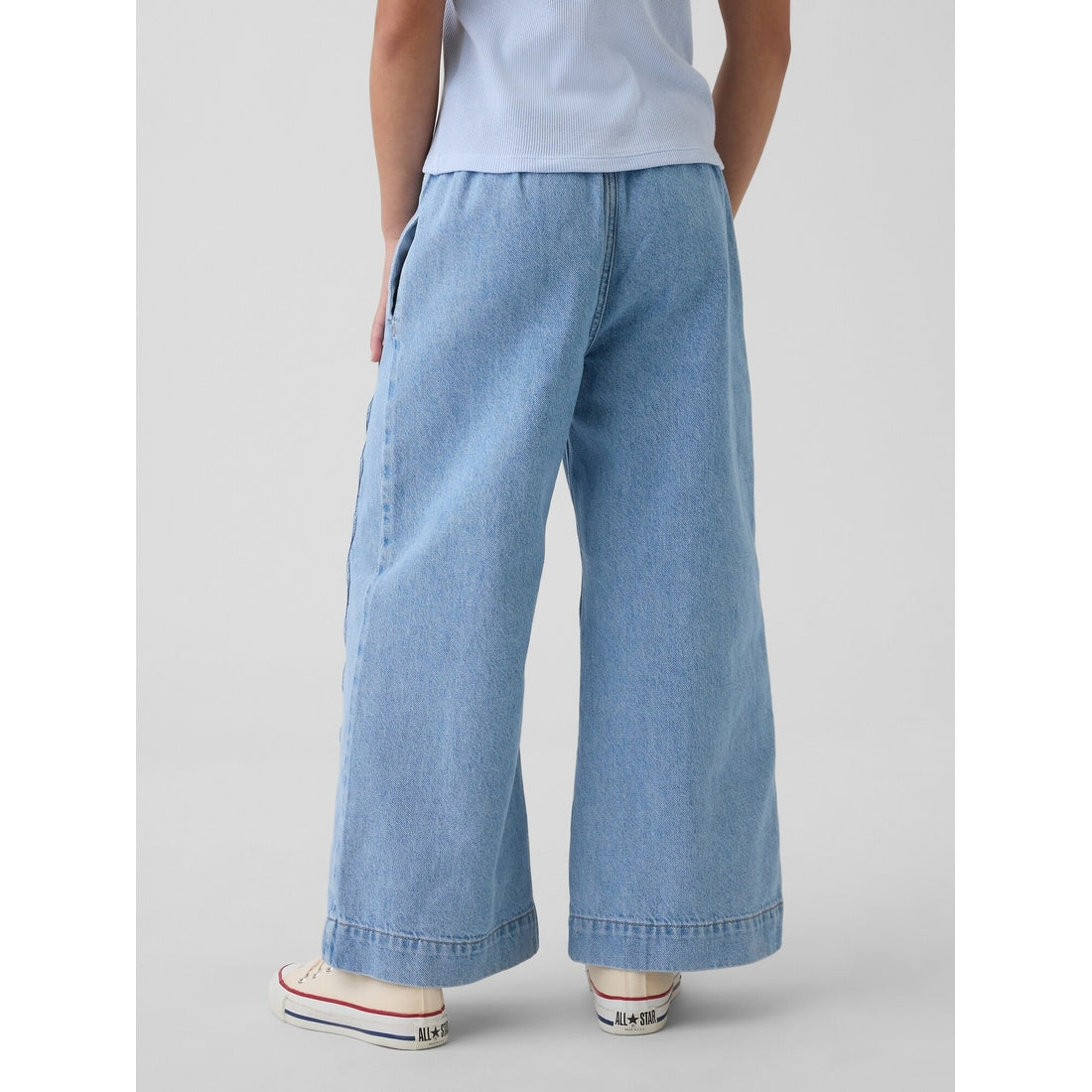Girls' High Rise Stride Easy Wide-Leg Ankle Jeans