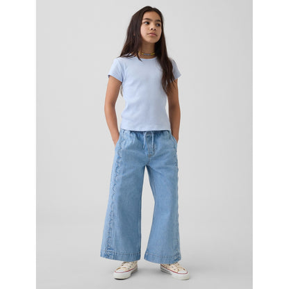 Girls' High Rise Stride Easy Wide-Leg Ankle Jeans