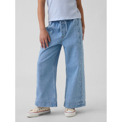Girls' High Rise Stride Easy Wide-Leg Ankle Jeans