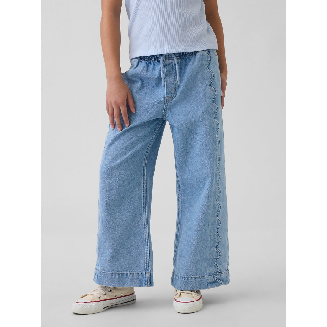 Girls' High Rise Stride Easy Wide-Leg Ankle Jeans
