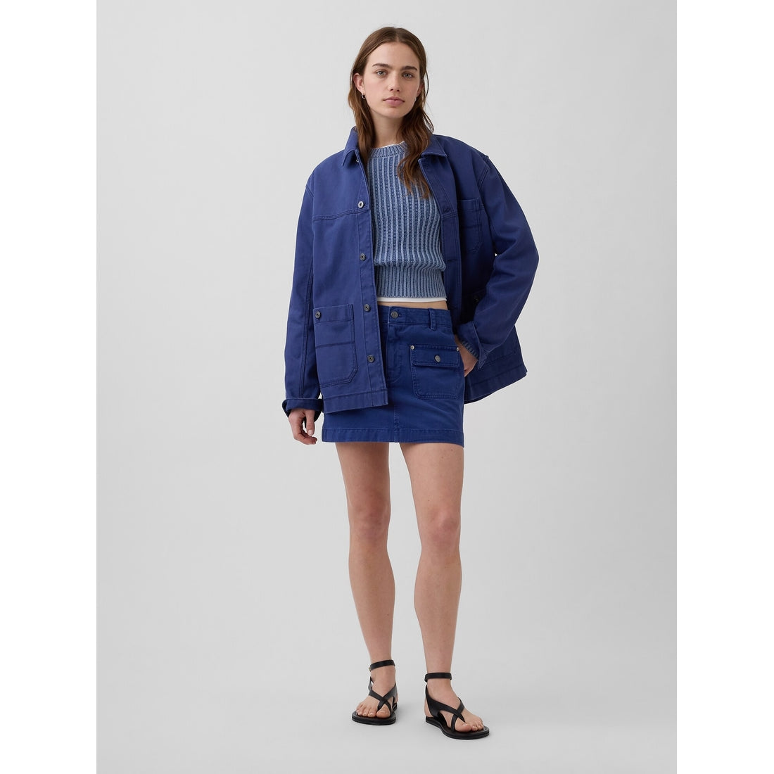Women's 100% Cotton Barrel-Sleeve Crop Sweater