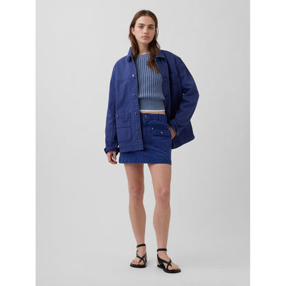 Women's 100% Cotton Barrel-Sleeve Crop Sweater