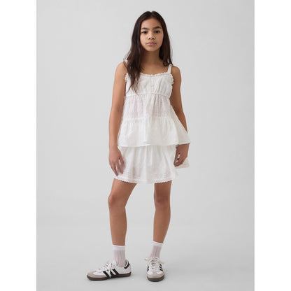 Girls' Tiered Eyelet Tank Top