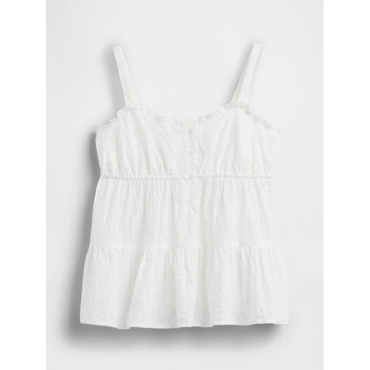 Girls' Tiered Eyelet Tank Top