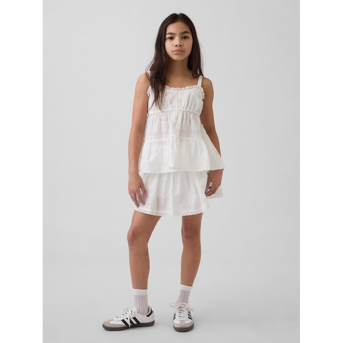 Girls' Tiered Eyelet Tank Top