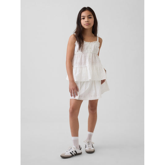 Girls' Eyelet Foldover Skort