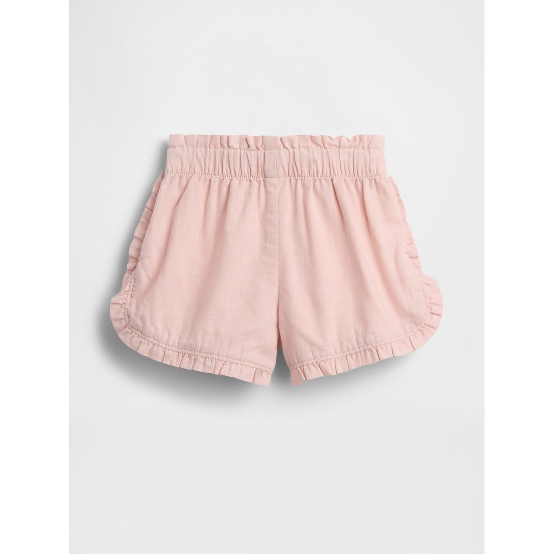 Toddler & Linen-Cotton Ruffle Dolphin Shorts