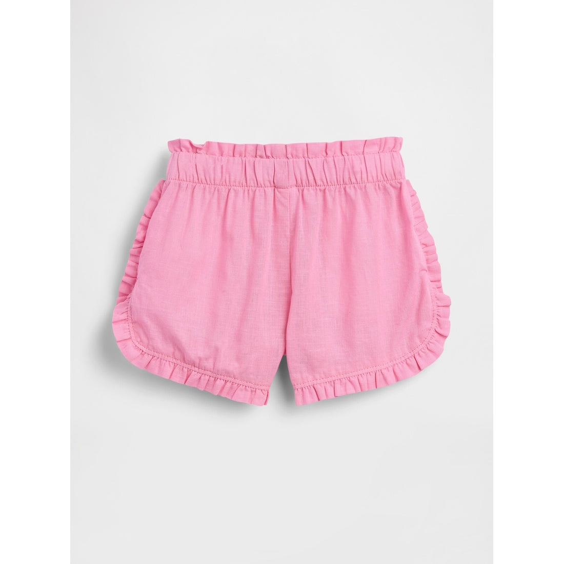 Toddler & Linen-Cotton Ruffle Dolphin Shorts