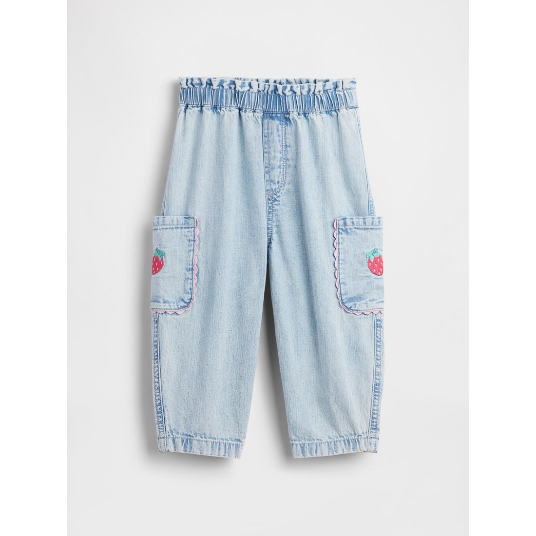 Toddler & Stripe Pull-On Barrel Jeans