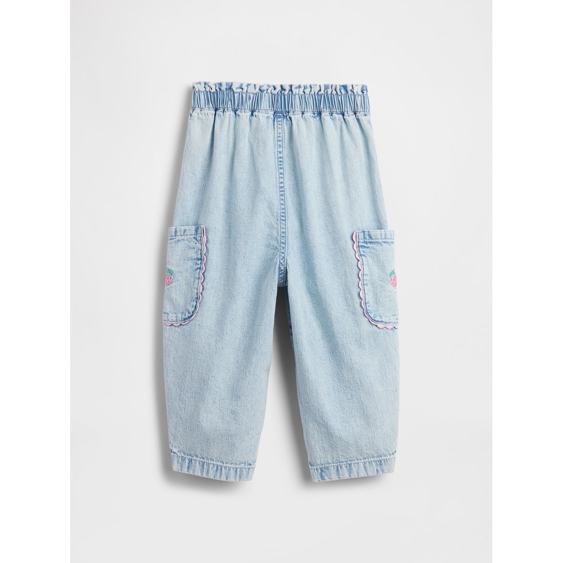 Toddler & Stripe Pull-On Barrel Jeans