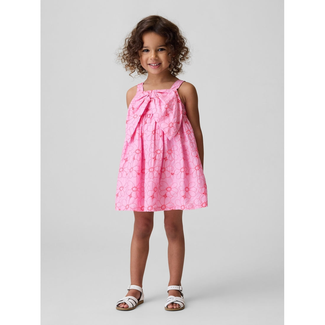 Baby & Floral Eyelet Bow Dress