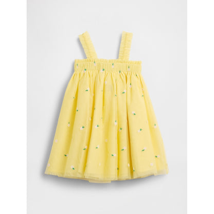 Toddler & Embroidered Daisy Tulle Dress