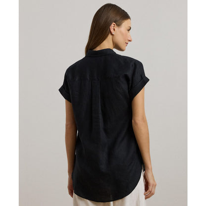Lauren Ralph Lauren Dolman-Sleeve 100% Linen Shirt