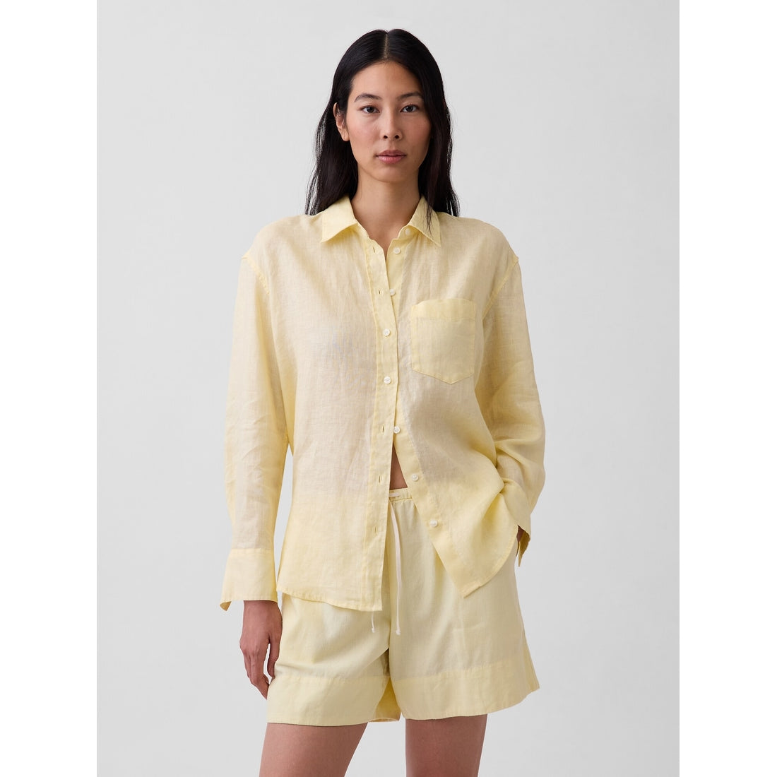 Women's 100% Linen Oversized Shirt