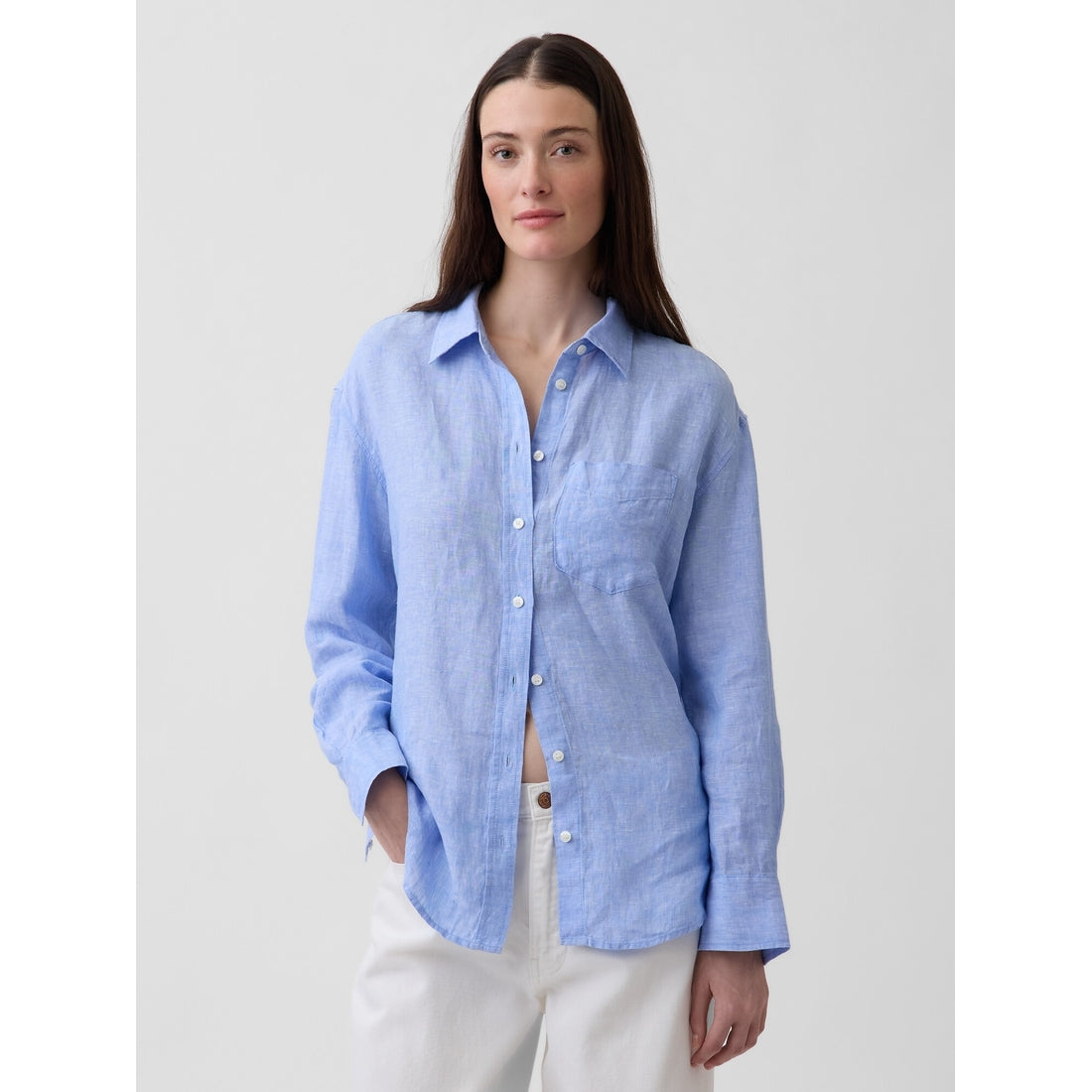 Women's 100% Linen Oversized Shirt