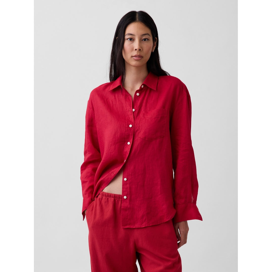 Women's 100% Linen Oversized Shirt