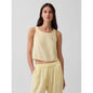 Women's Cotton Gauze Racer Shell Tank Top