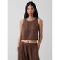 Women's Cotton Gauze Racer Shell Tank Top