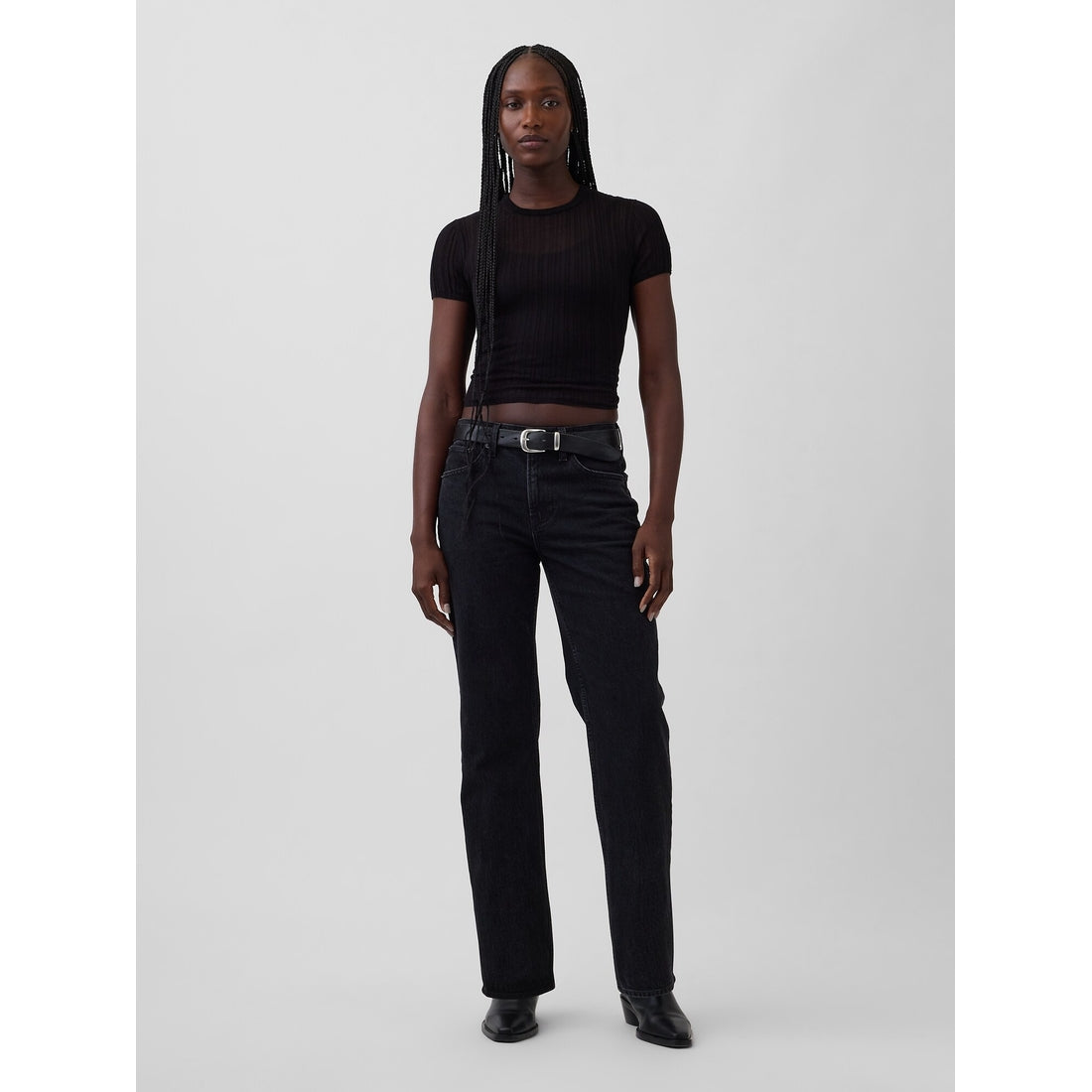 Women's Mid Rise Straight Jeans