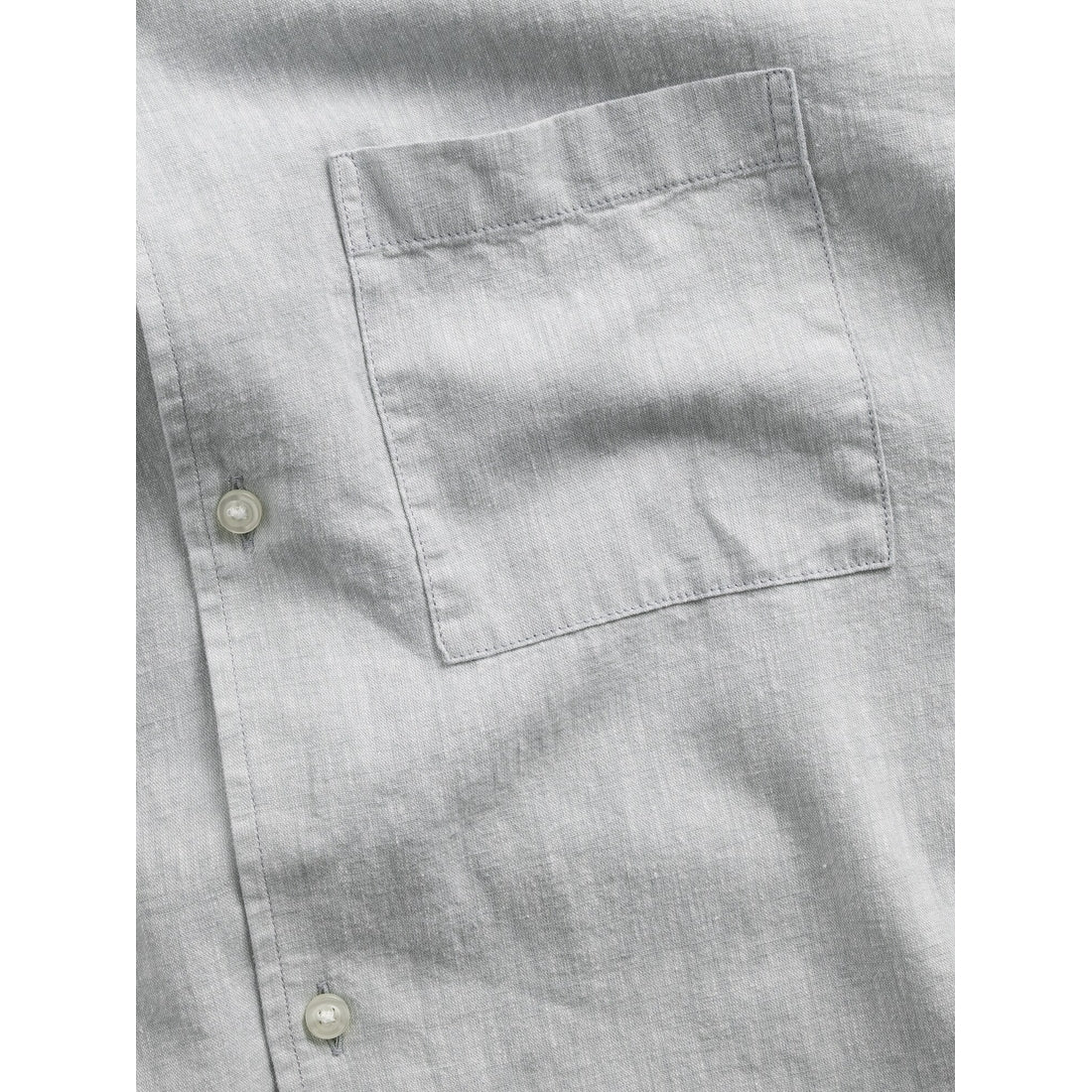 Men's Linen-Cotton Relaxed Straight-Hem Shirt