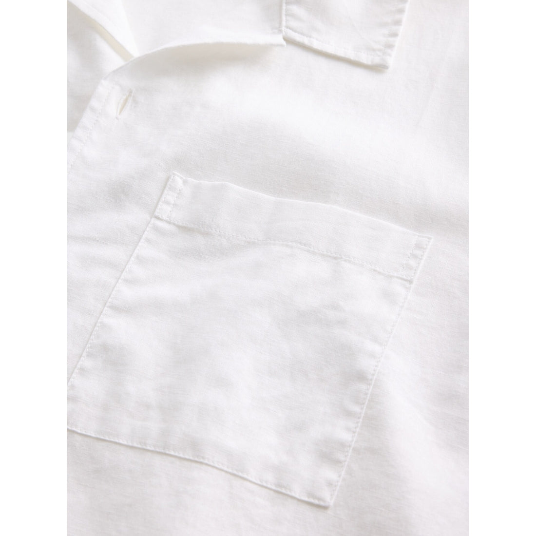 Men's Linen-Cotton Relaxed Straight-Hem Shirt