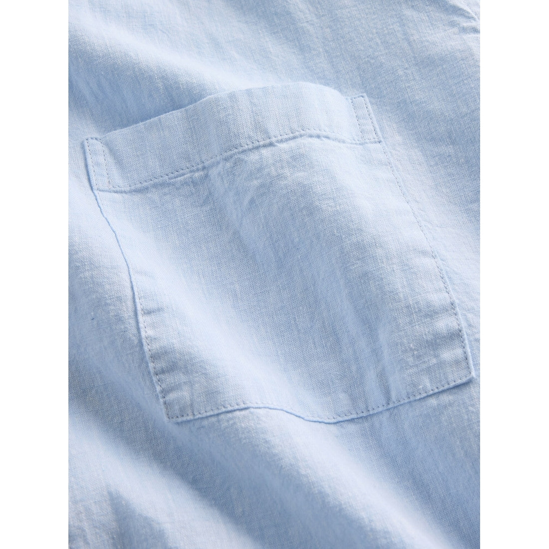 Men's Linen-Cotton Relaxed Straight-Hem Shirt