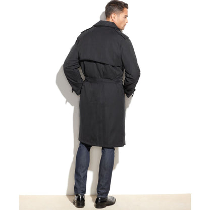Men Classic Fit Iconic Belted Trench Raincoat