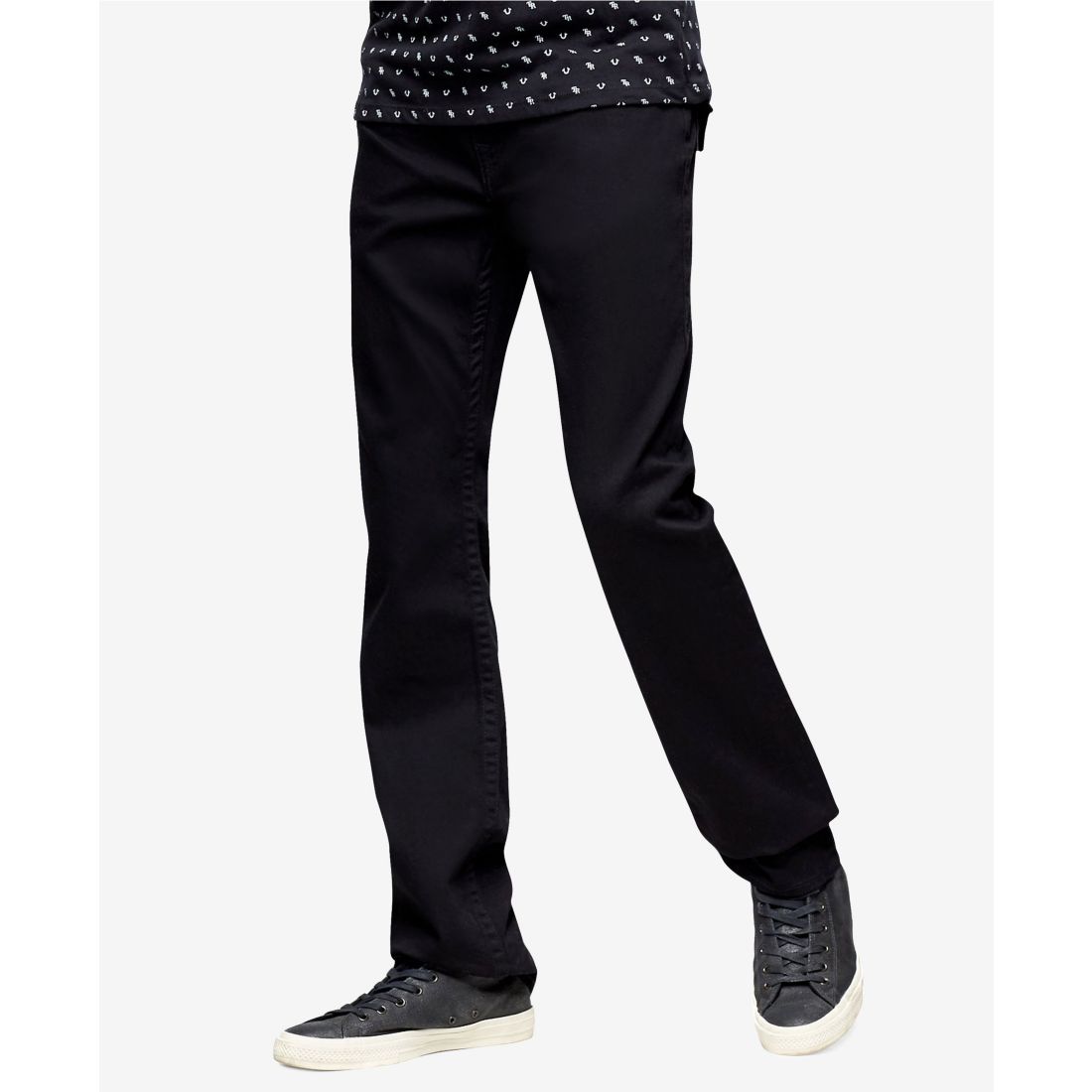 True Religion Men's Ricky Straight Fit Jeans with Back Flap Pockets