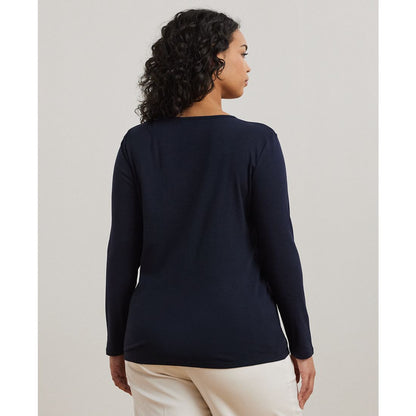 Lauren Ralph Lauren Plus Size Stretch Long-Sleeve Tee