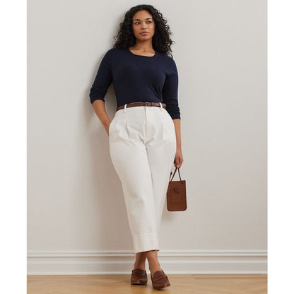 Lauren Ralph Lauren Plus Size Stretch Long-Sleeve Tee