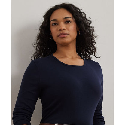Lauren Ralph Lauren Plus Size Stretch Long-Sleeve Tee