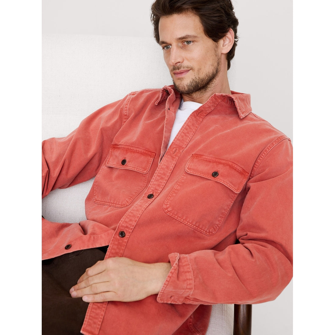 Men's Cotton Twill Overshirt